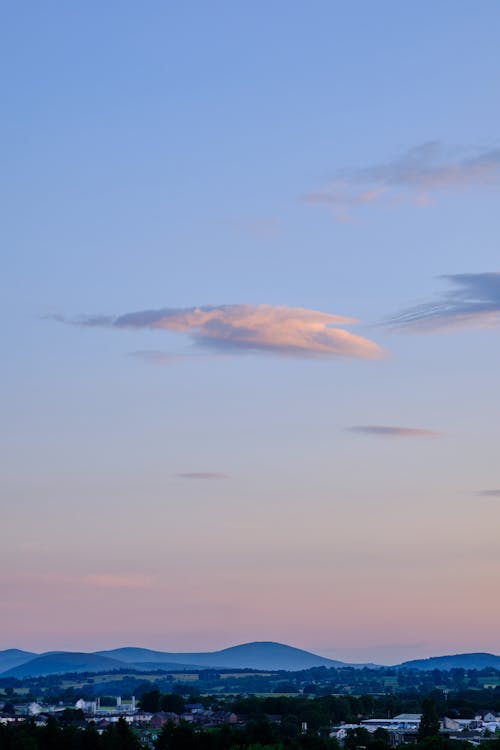 Evening Sky above City