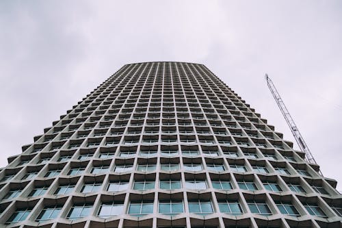 Worm's-eye View of Gray Building