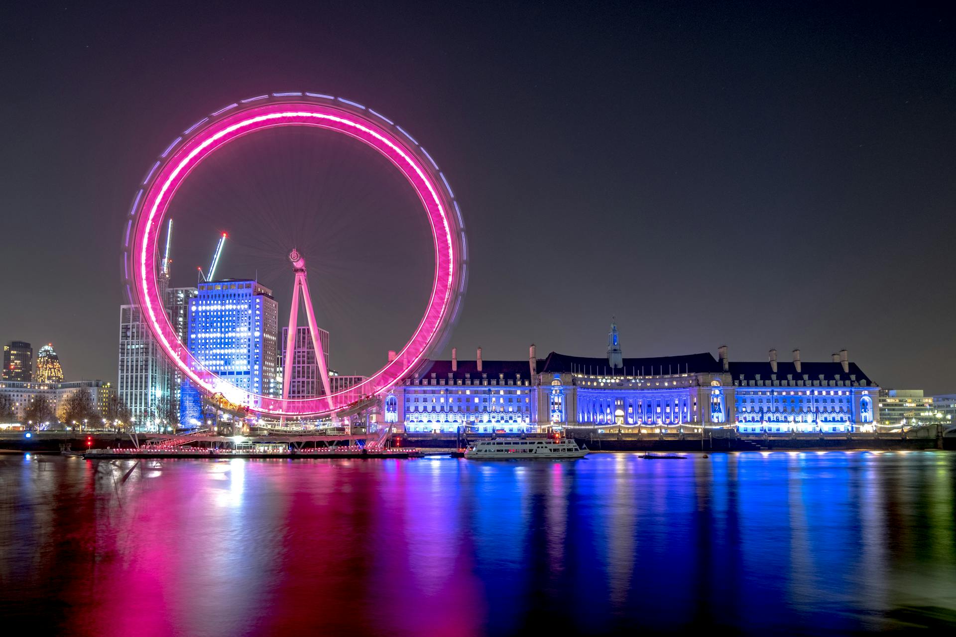 London Eye During Night Time