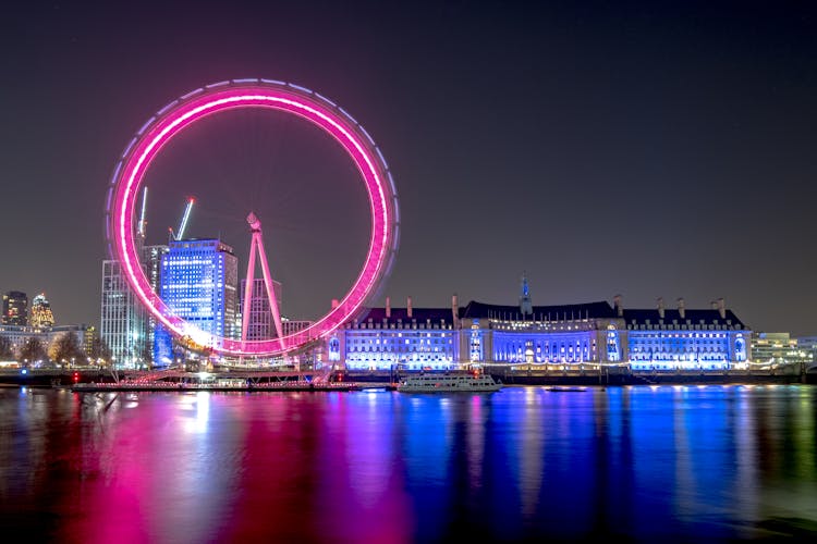 London Eye During Night Time