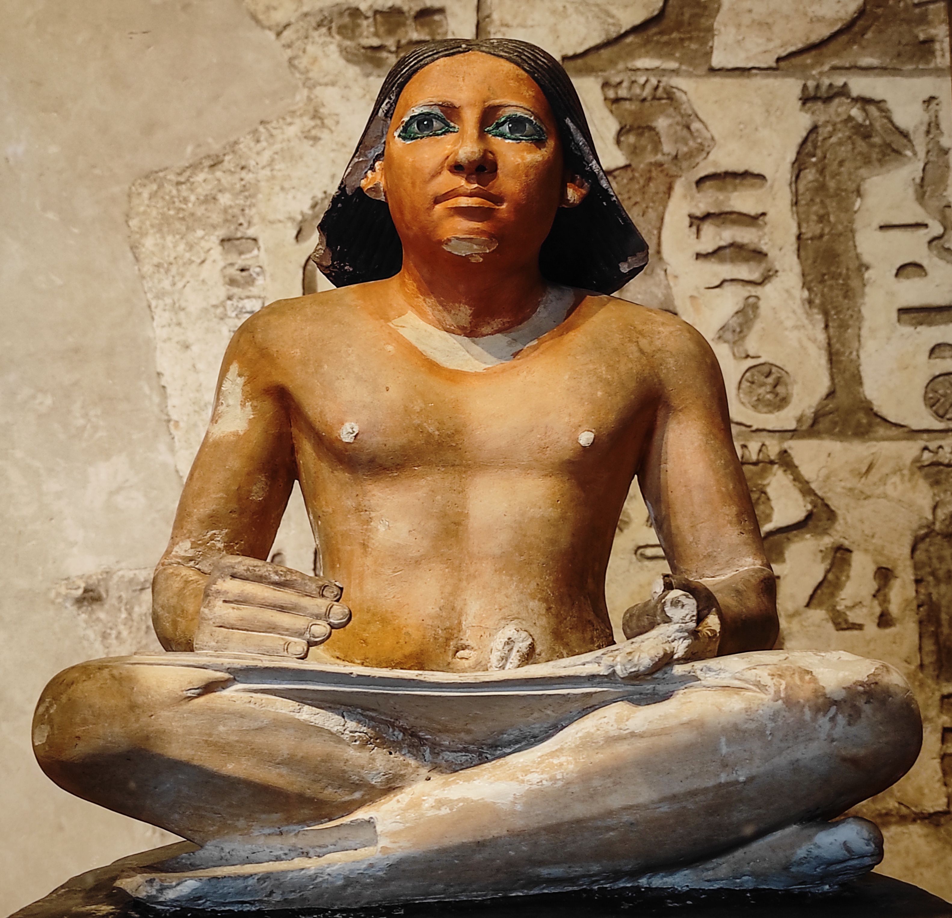 Free Statue of the ancient Egyptian writer photographed at the Egyptian ...