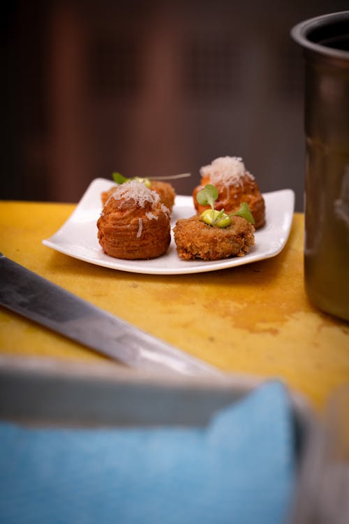 Sweet Snacks on Plate on Table