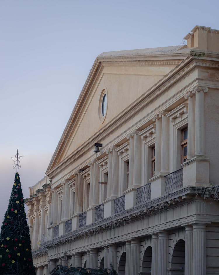 Christmas Tree Near Palacio Del Gobierno In San Cristobal De Las Casas