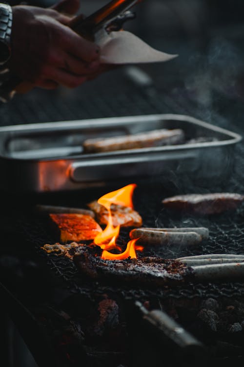 Fire on a Barbecue 