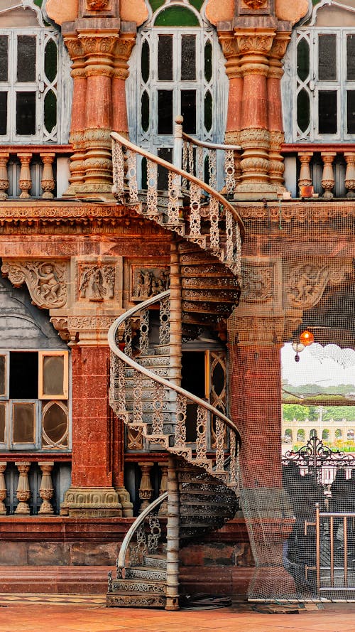 Decorated Stairs in Mysore Palace in India