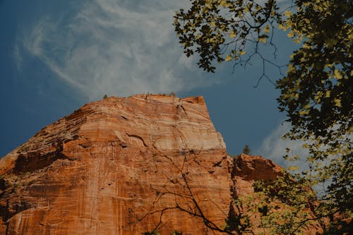 Free Red Rocky Mountain Against the Sky Stock Photo