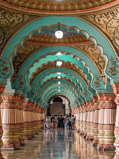 Arches of Amba Vilas Palace in Mysore