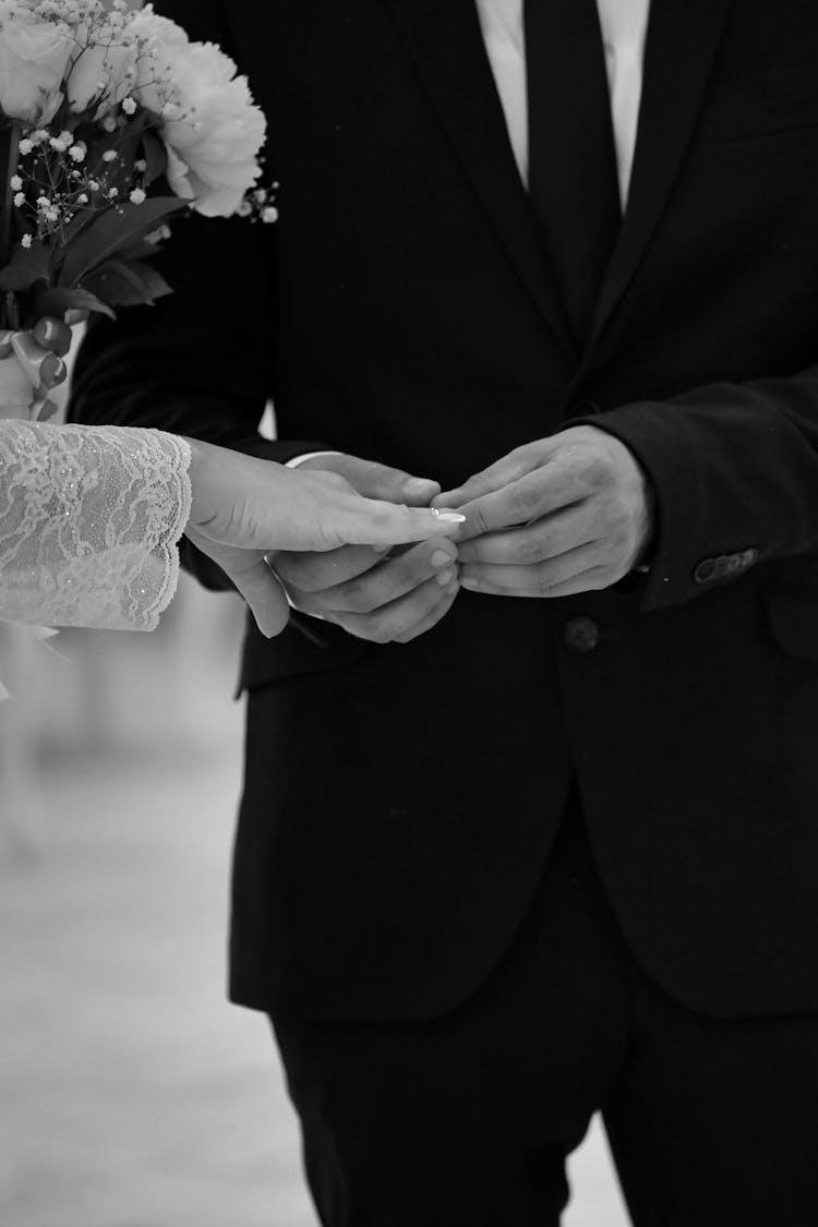 Bride And Groom Hands