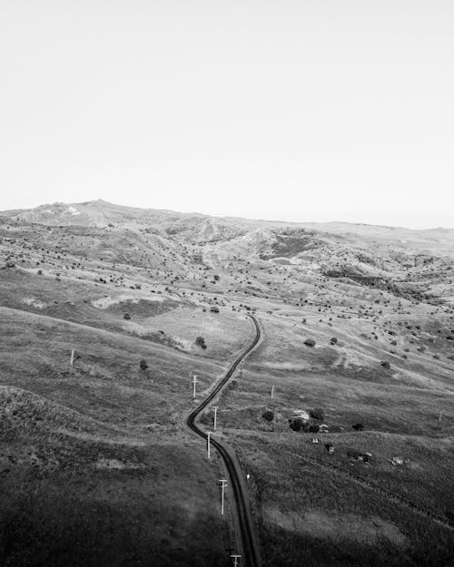 arazi, black and white, dikey atış içeren Ücretsiz stok fotoğraf