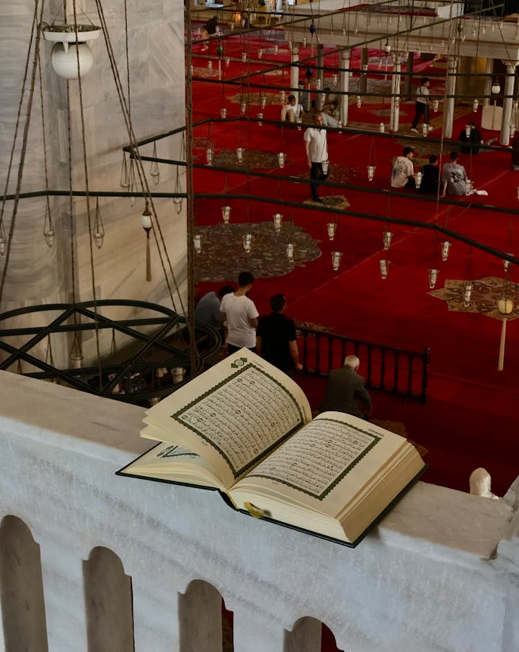 An Open Book On The Balustrade