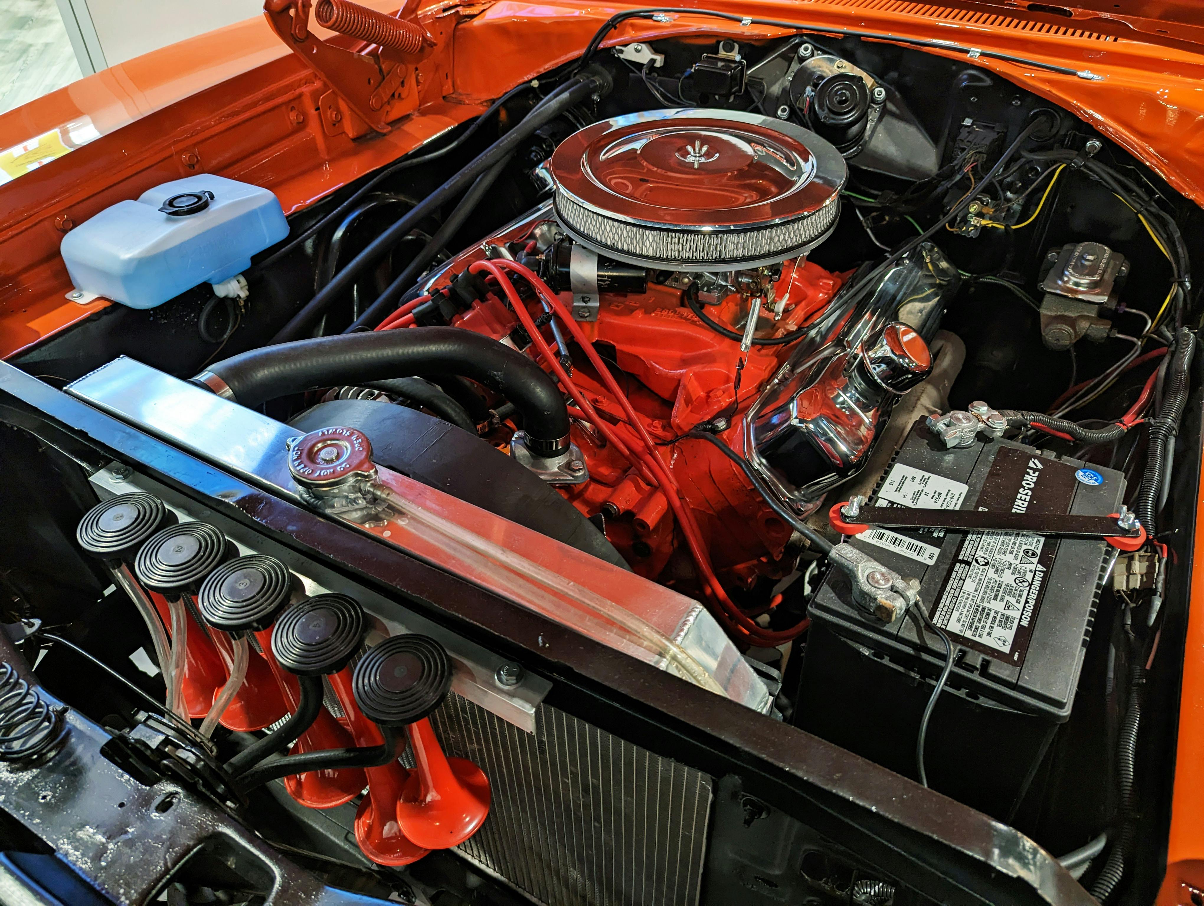 Red and Grey Vehicle Engine · Free Stock Photo