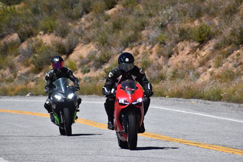 Motorcyclists on a Road