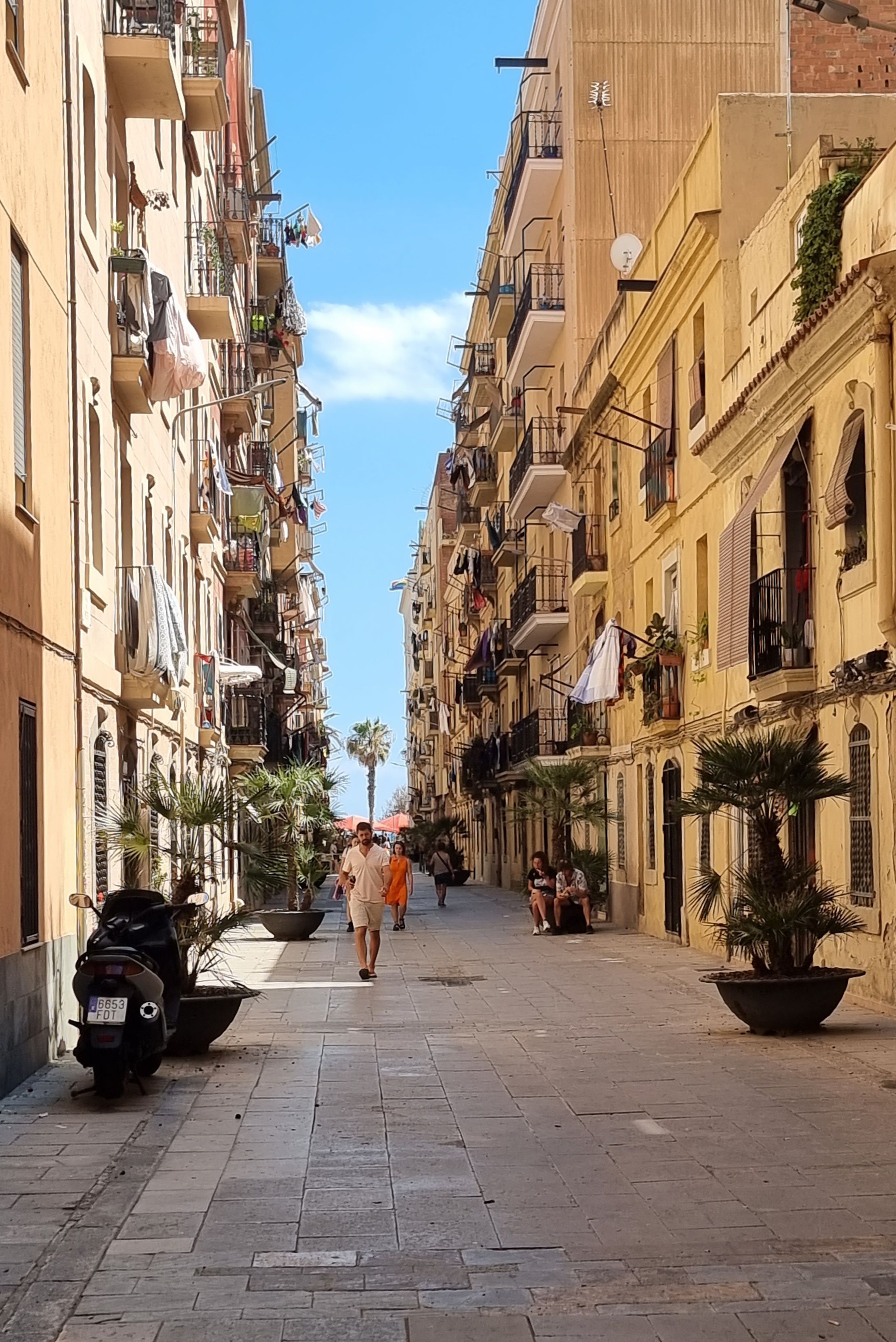 A Narrow Street between Traditional Buildings in a Coastal City · Free ...