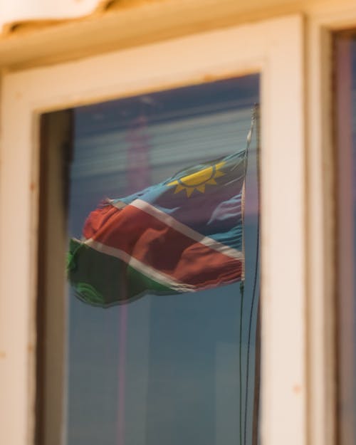 Foto stok gratis bendera, jendela, namibia