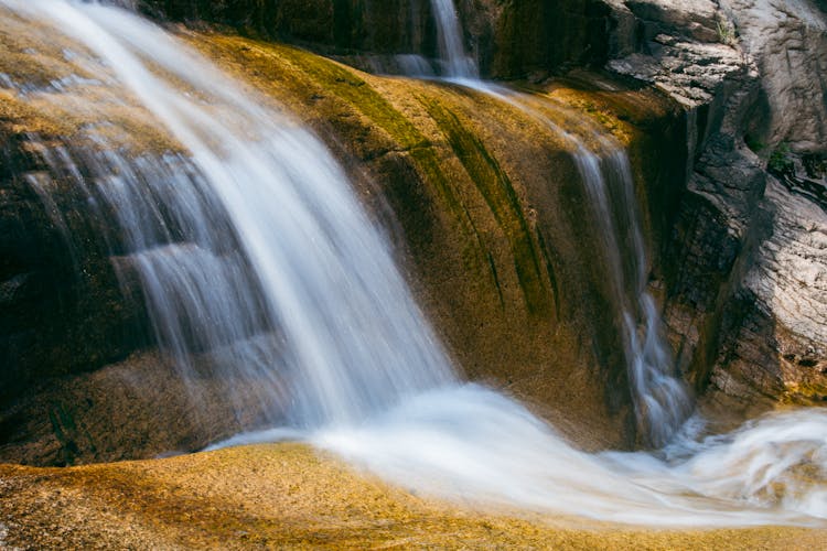 Waterfall On Rocks