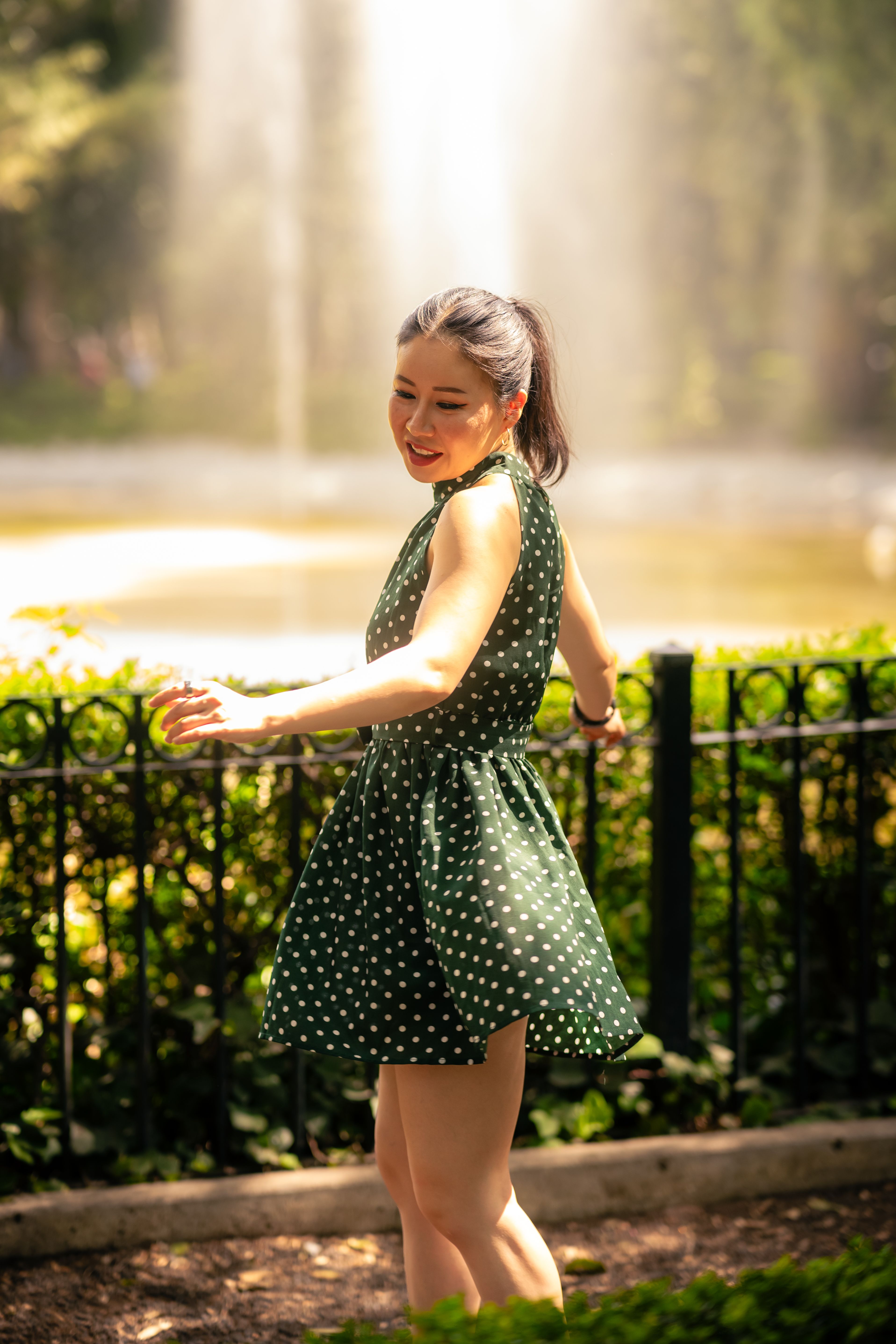 Smiling Woman in Green Dress · Free Stock Photo