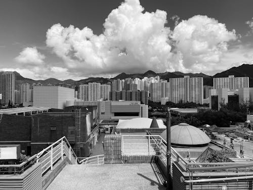 View of City Downtown From Terrace