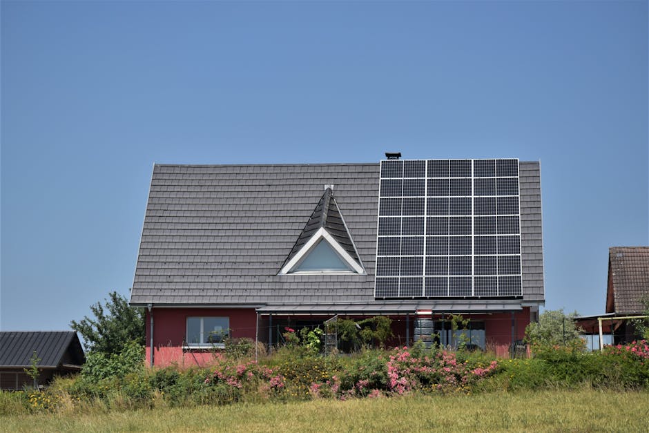 Solar panels covering the roof of a modern ADU - Custom ADU builders