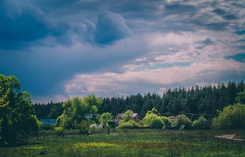 Cloudy Sky Over Countryside