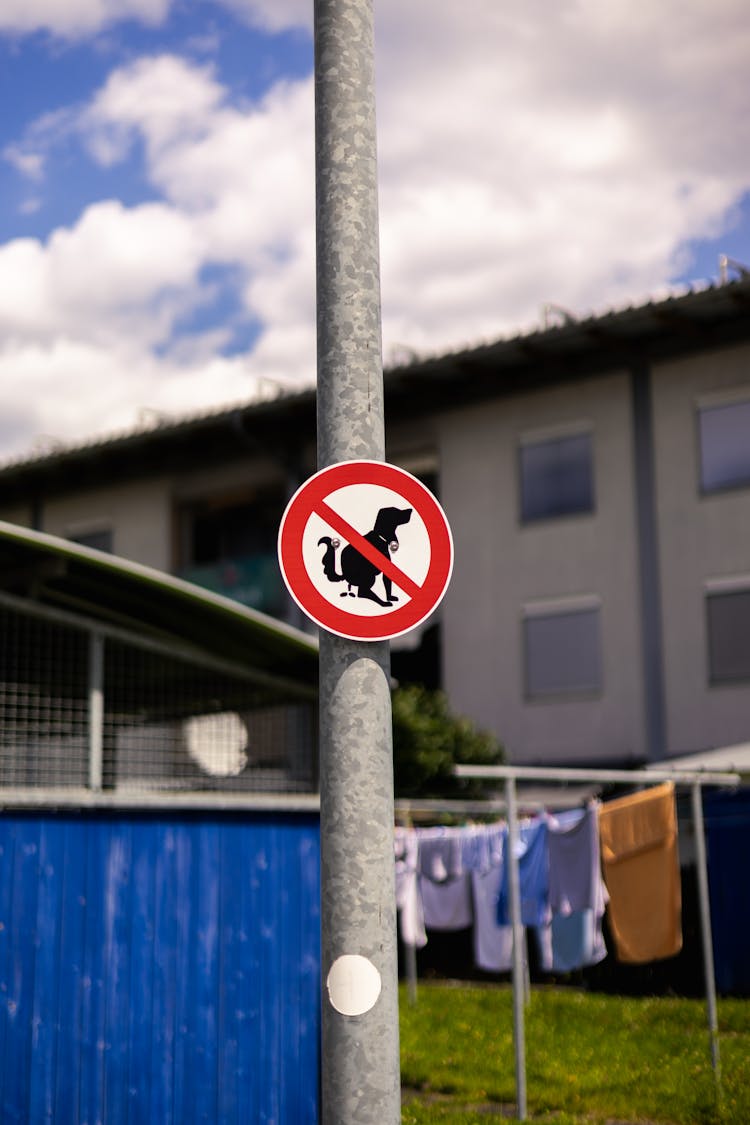 Prohibition Sign On A Pole