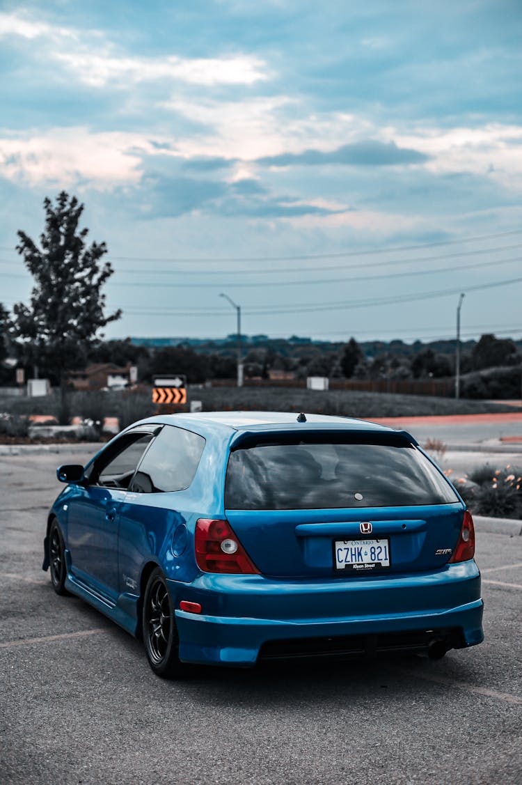 Blue Honda Civic