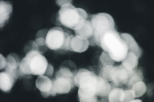 Black and White Bokeh Lights