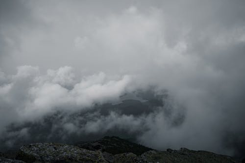 Бесплатное стоковое фото с Аэрофотосъемка, белый, небо