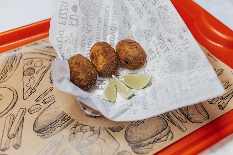 Potatoes Served In A Fast Food 