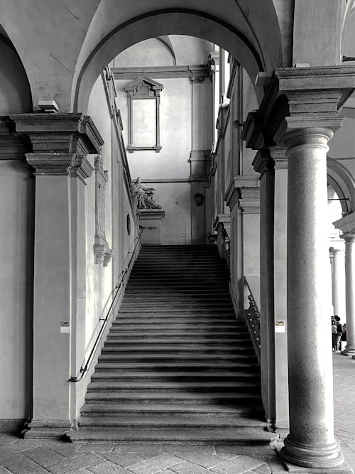 Column near Stairs in Palace