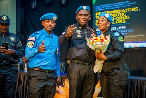 Police Officers Posing Together 