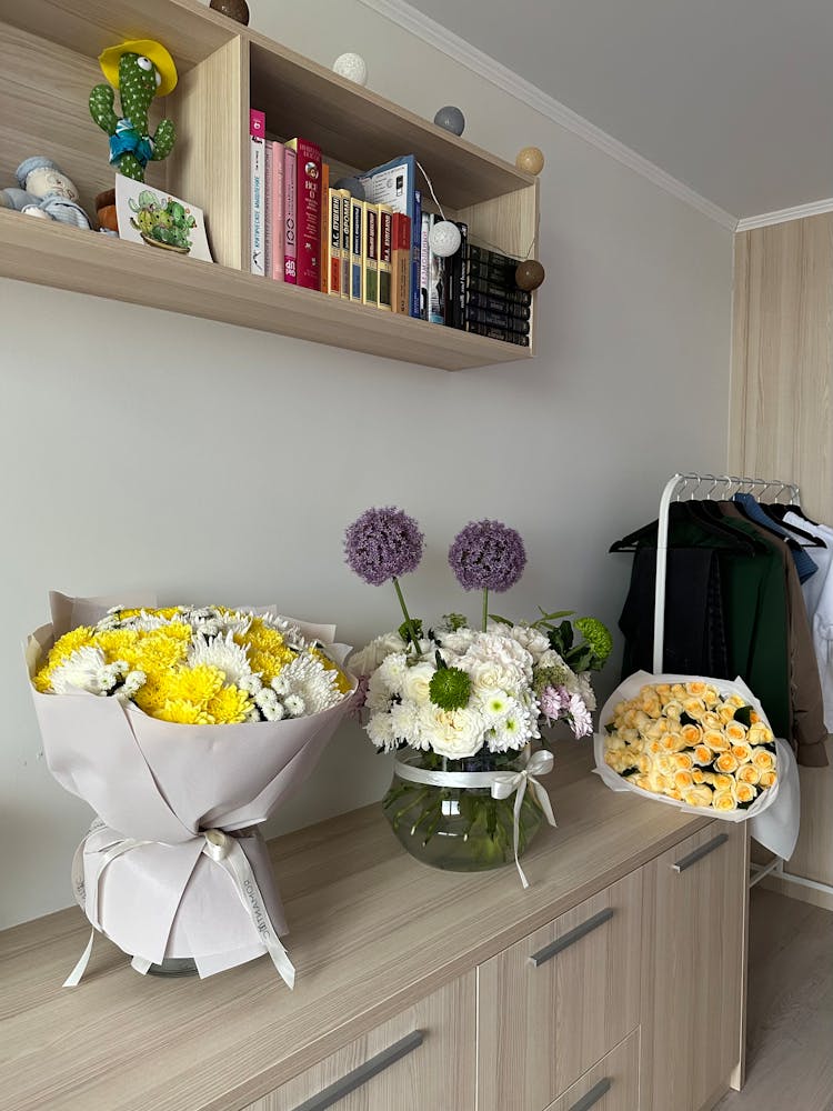 Flowers On A Cabinet 