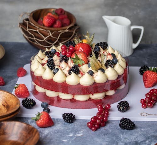Gourmet Cream and Fruit Cake