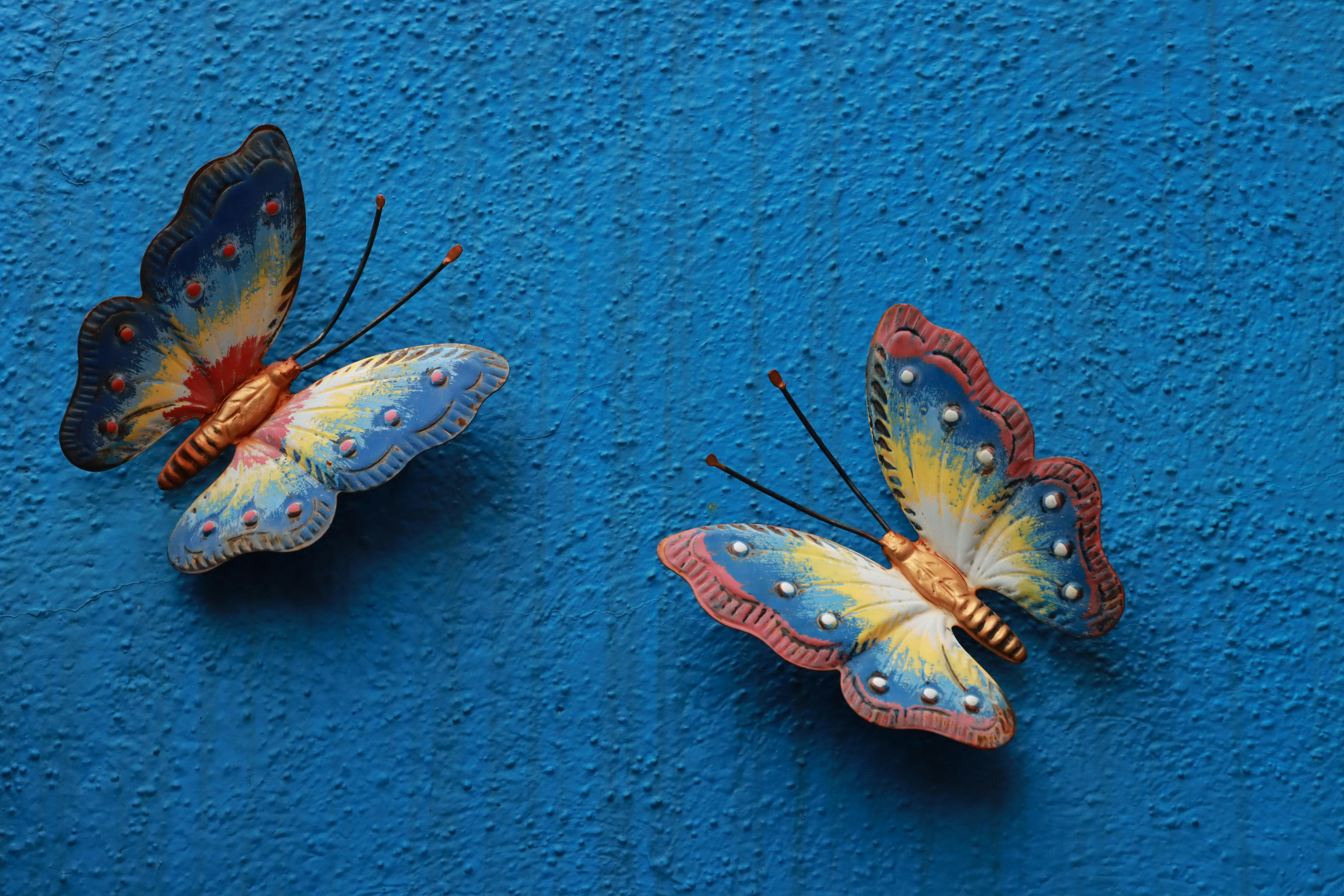 Colorful butterfly decorations - coffee filter butterflies