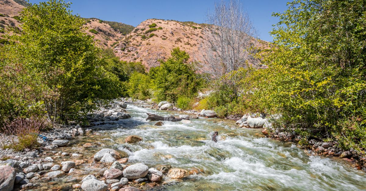 Deep Creek Hot Springs natural rock pools, San Bernardino Mountains hiking