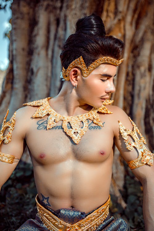 Man with Golden Jewelry
