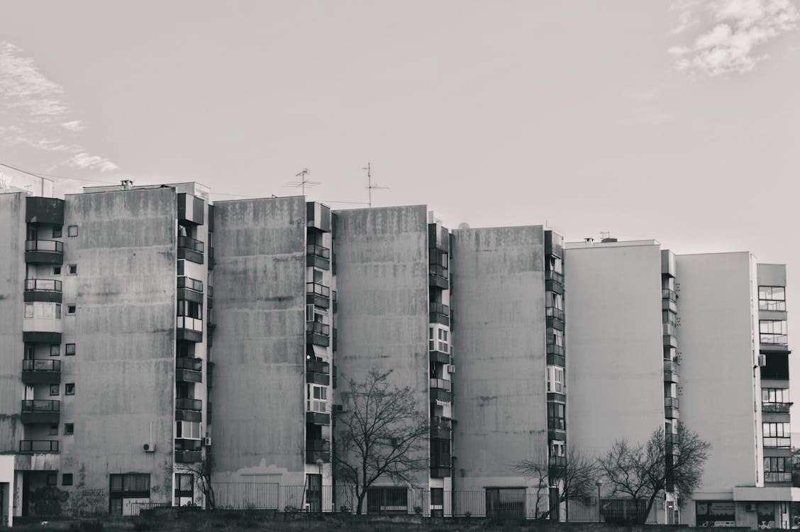 Blocks of Flats in Black and White