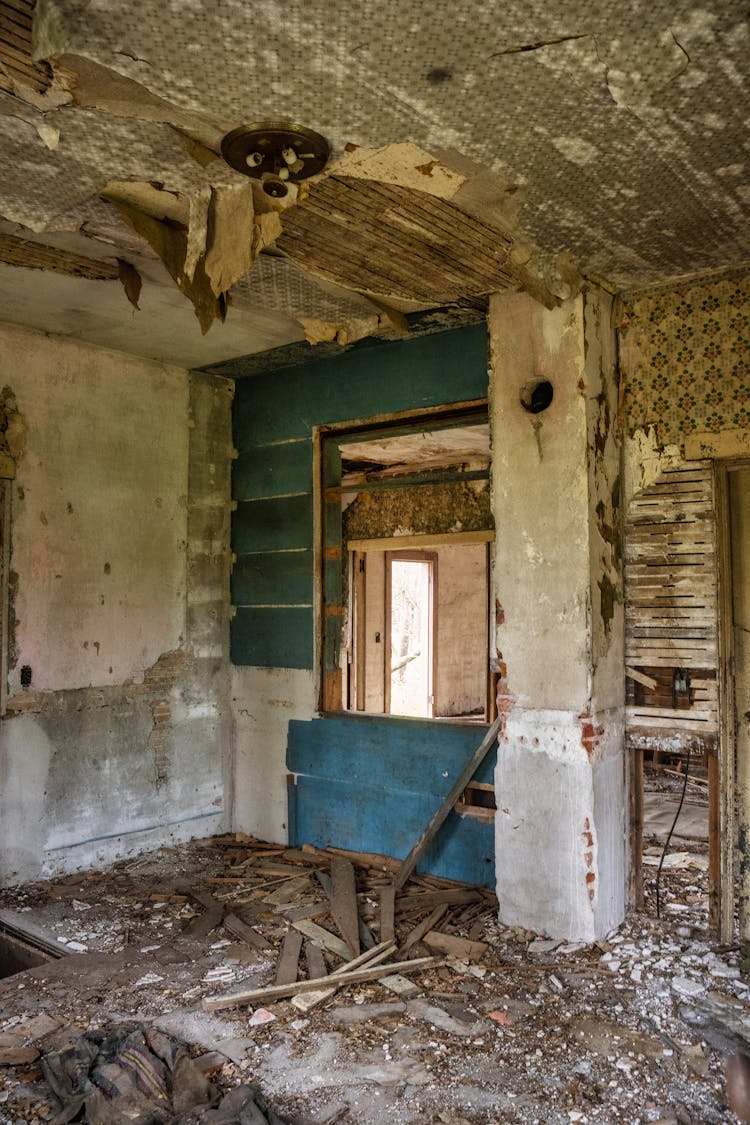 Interior Of Ruined House