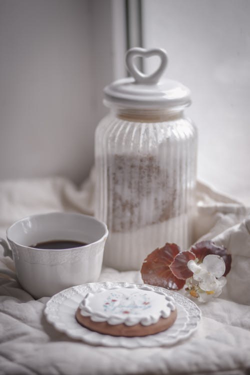 Free Cookie and Coffee Stock Photo