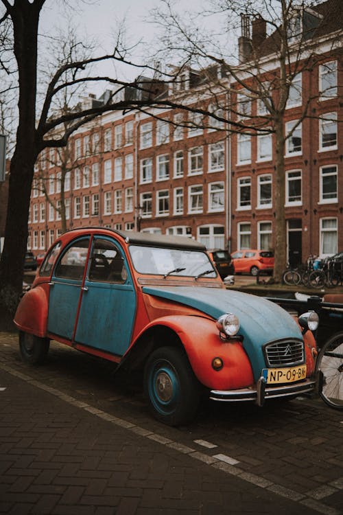 2cv, bağbozumu, bina içeren Ücretsiz stok fotoğraf