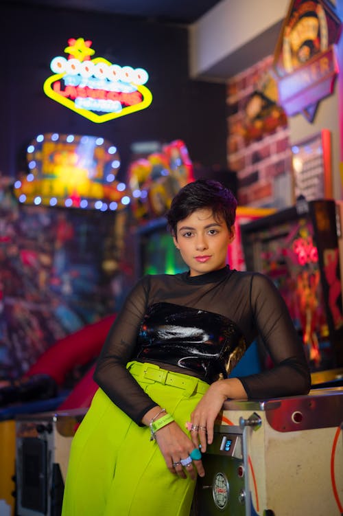 Picture of a Young Woman at the Arcade 