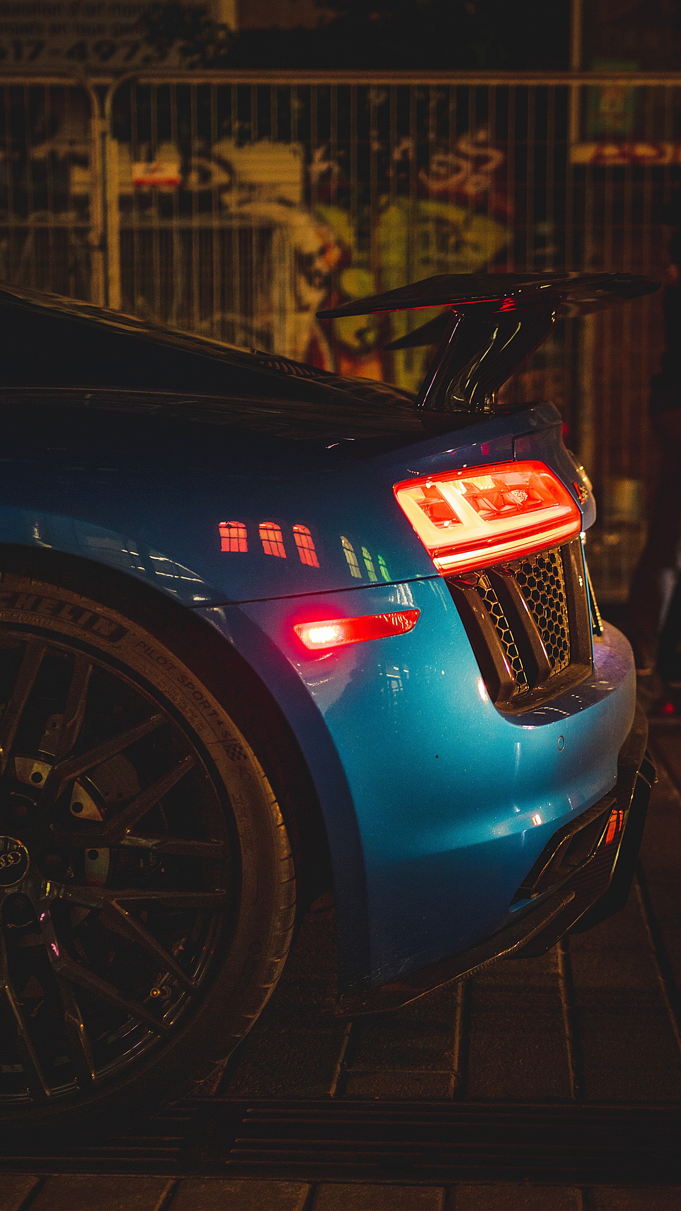 Back of Blue Audi R8 · Free Stock Photo