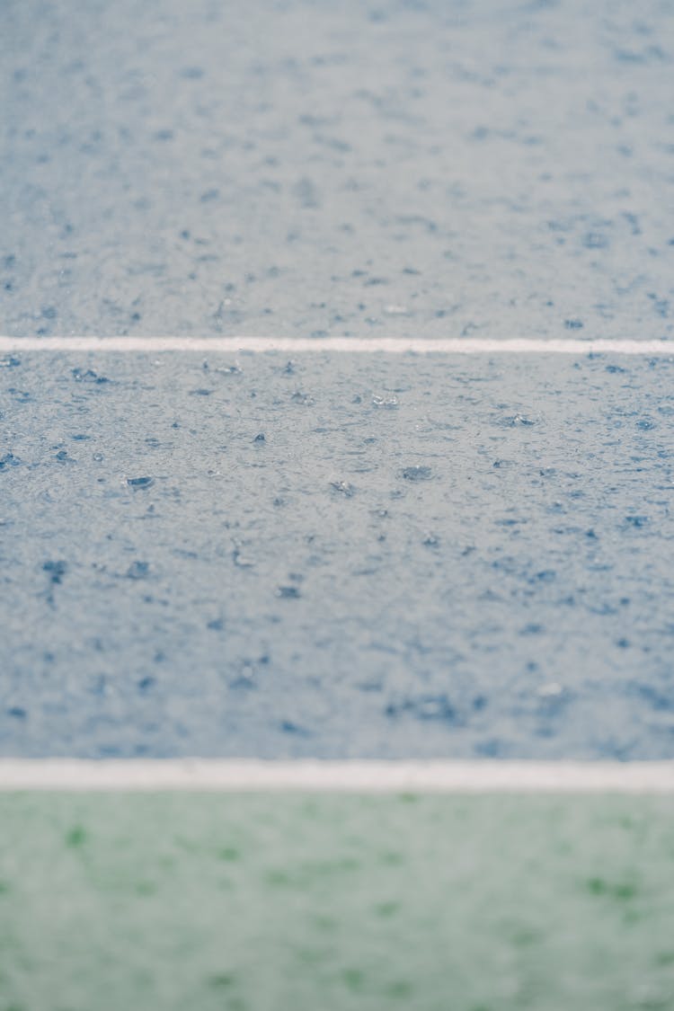 Rain Over Blue Ground