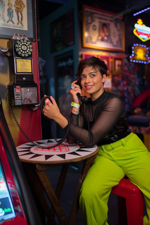 Picture of a Young Woman at the Arcade 