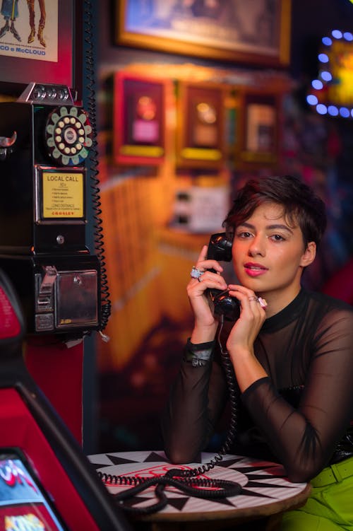 Picture of a Young Woman at the Arcade 