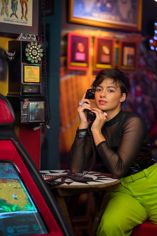 Picture of a Young Woman at the Arcade 