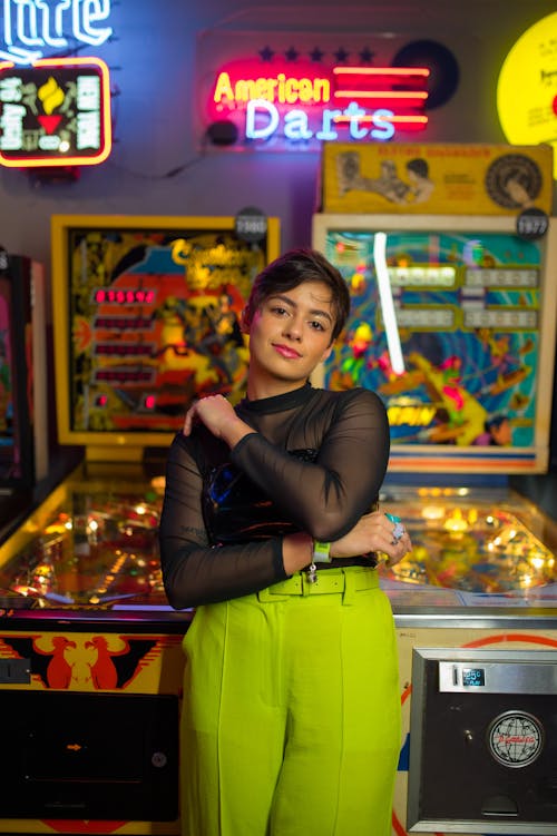 Picture of a Young Woman at the Arcade 