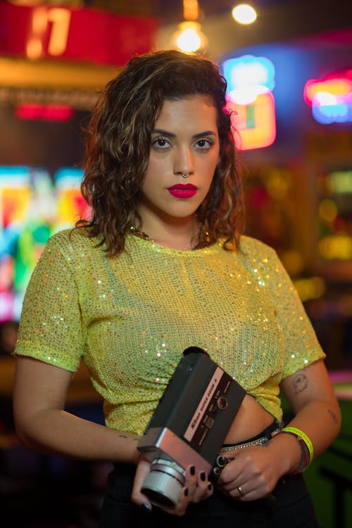 Picture of a Young Woman at the Arcade 