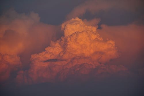 Yellow Clouds on Sky at Sunset