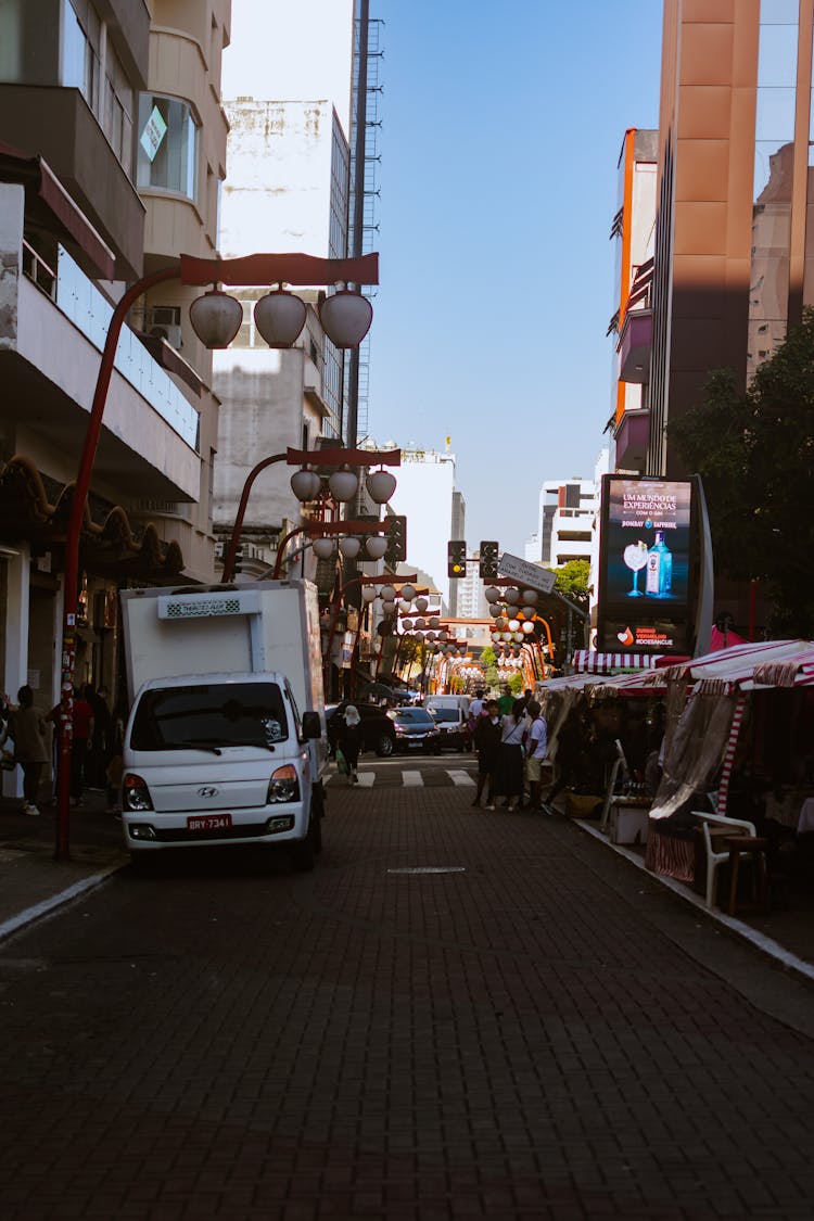 Truck Parked On Street In Sao Paulo