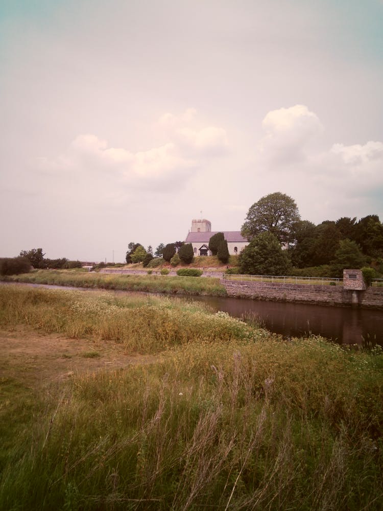 Summer Rural Landscape With A Church Of Saint Margaret Of Antioch, Rhuddlan, Wales